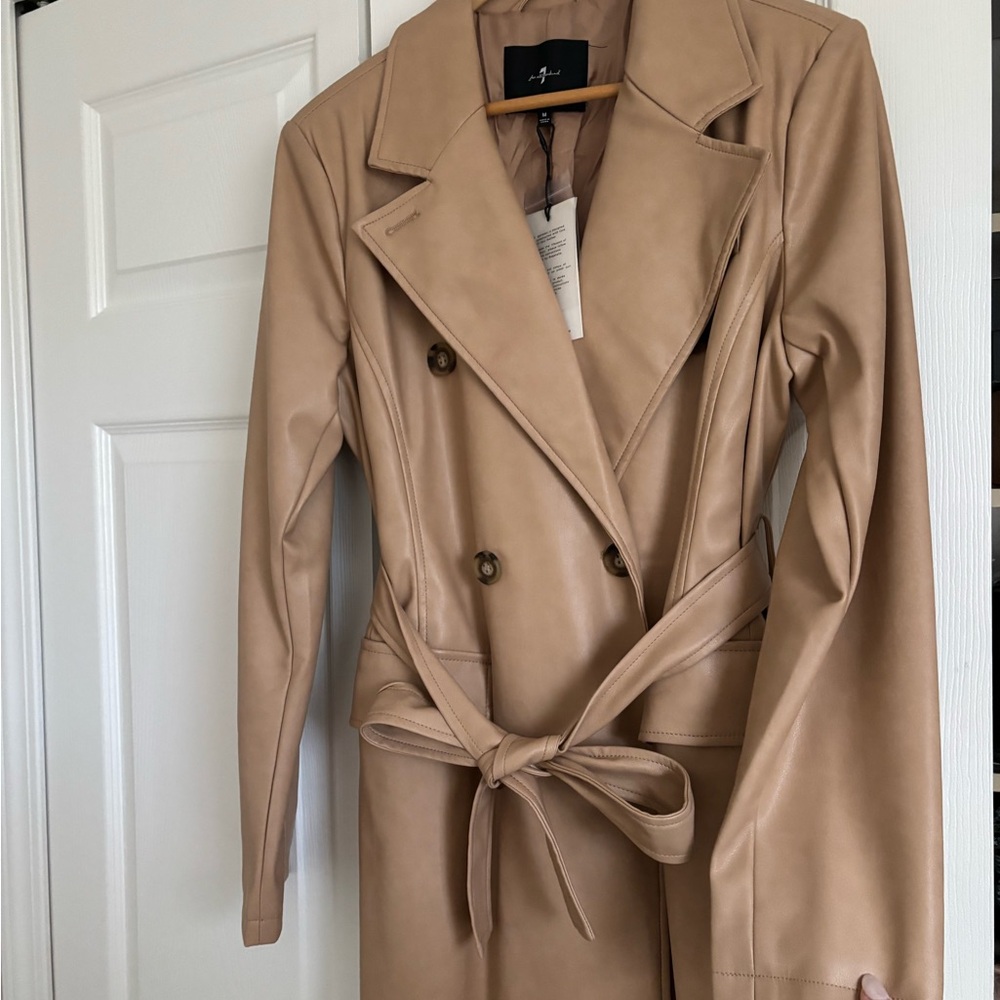 7 For All Mankind Classic Tan Trench Coat